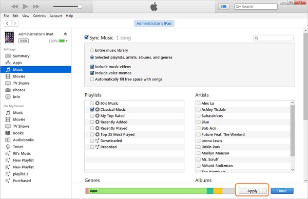 transfer music to iphone with itunes