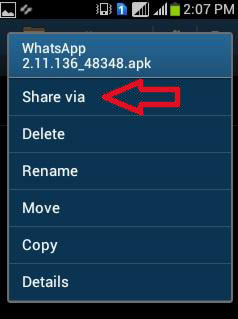 transfer an app from one phone to another by bluetooth