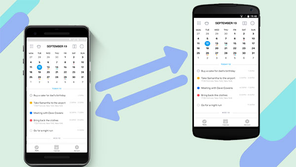 how to transfer calendar from android to android