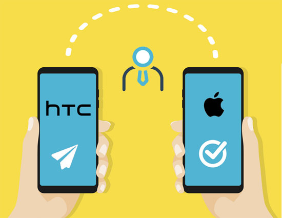 transfer contacts from htc to iphone