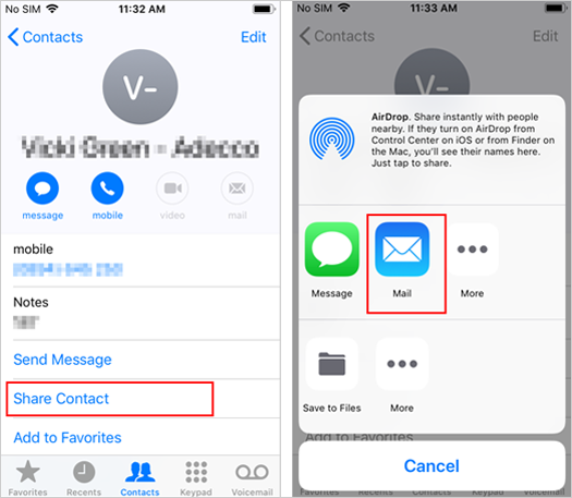 sync contacts from iphone to android by email