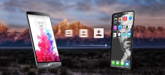 transfer contacts from lg to iphone