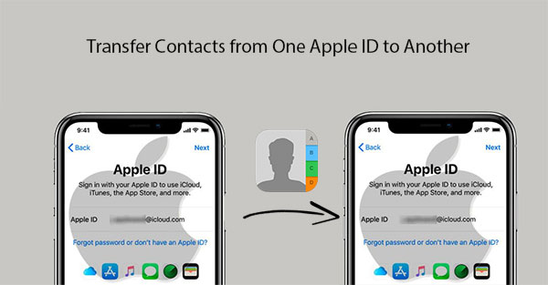 how to transfer contacts from one apple id to another