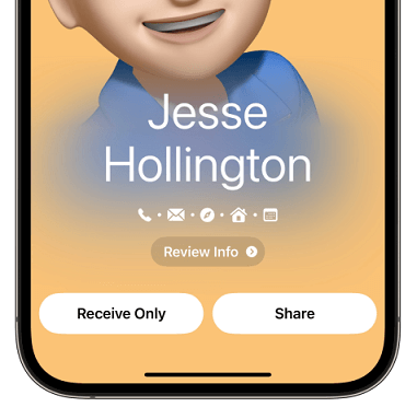 move contacts from iphone to iphone with namedrop