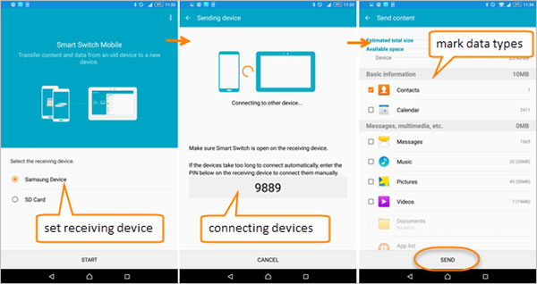 sync htc data to samsung via smart switch