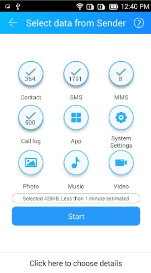 how to transfer data from mi to samsung with cloneit
