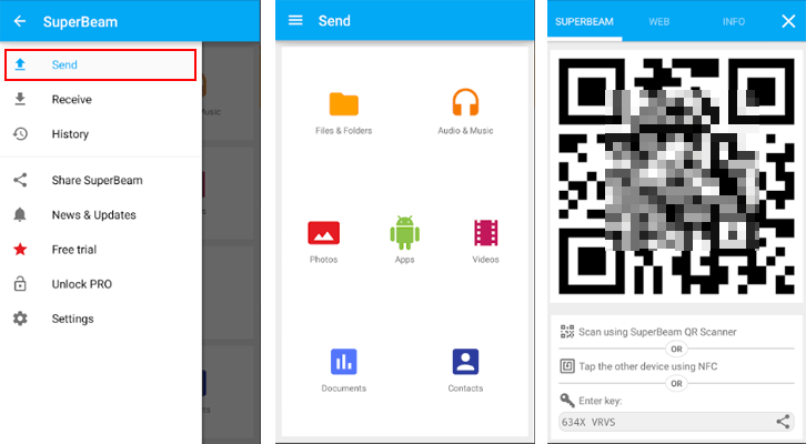 wifi transfer app android to windows like superbeam