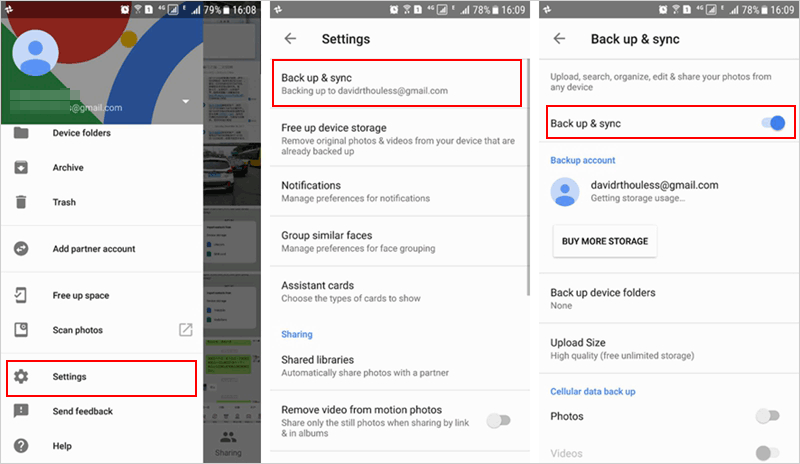 get photos from android to computer with google photos