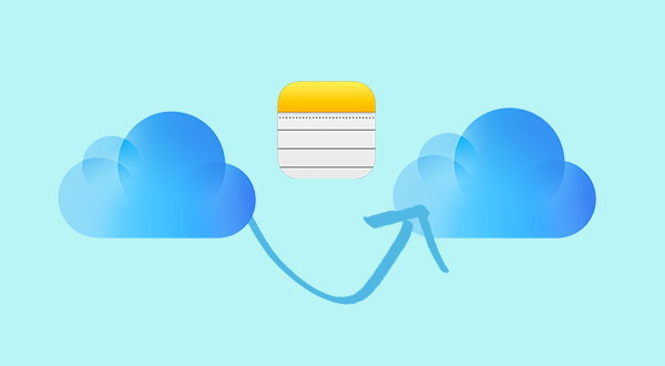 transfer notes from one icloud to another