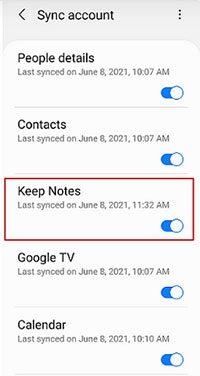 how to transfer notes from android to iphone with google sync