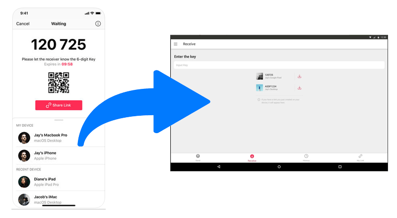 transfer music from poco to poco with send anywhere