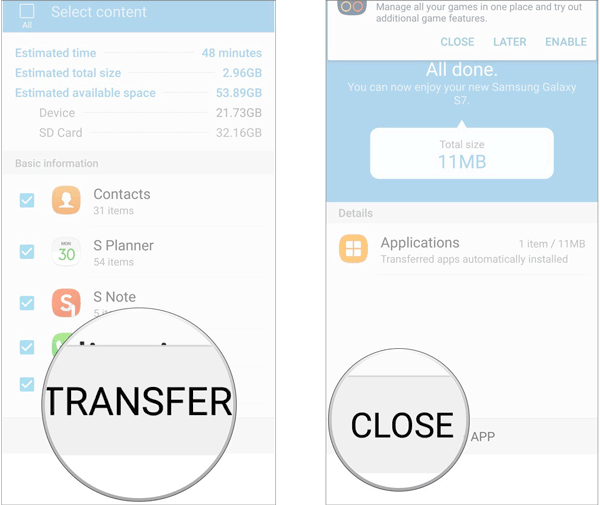 transfer pictures from iphone to samsung via a usb cable and an adapter