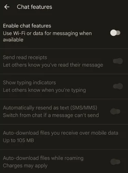 disable rcs