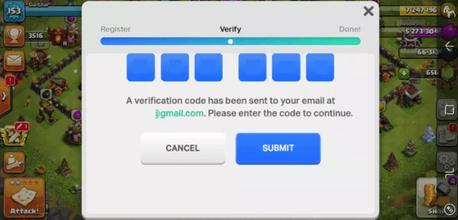 enter verification code