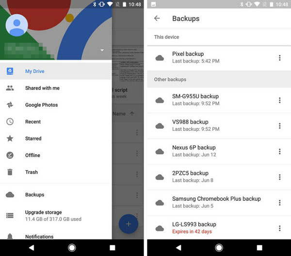 download call logs to android phone