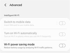 disable wifi power saving to fix move to ios stuck