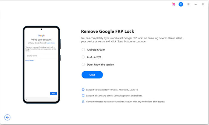 choose remove google frp lock