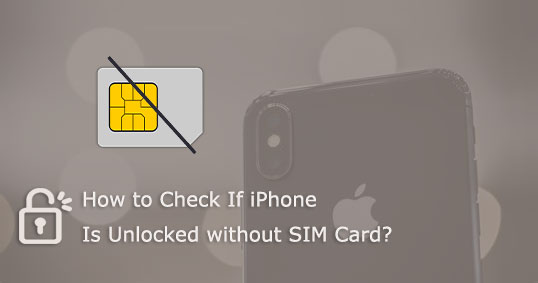 how to check if iphone is unlocked without sim card