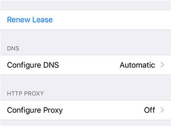 select configure proxy