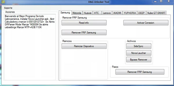 samsung frp bypass software like dg unlocker tool