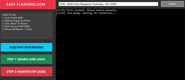 what is easy flashing frp bypass