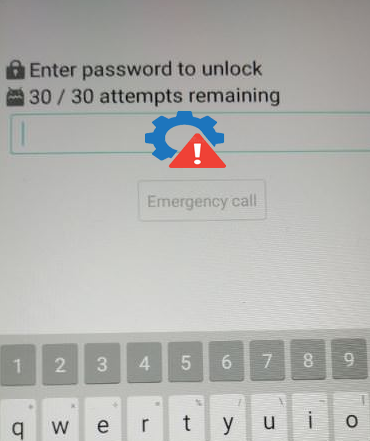 enter password to unlock 30 30 attempts remaining