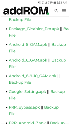 how to use addrom frp bypass