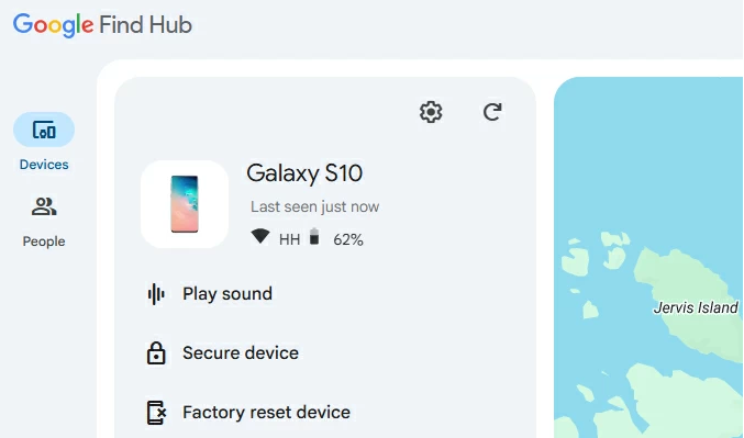 factory reset redmi phone via google find hub