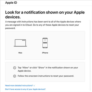 unlock apple id without phone number via iforgot