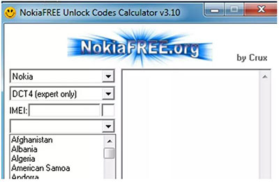 nokiafree unlock codes calculator