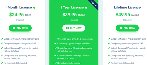 passfab android unlocker pricing