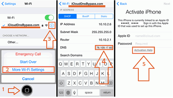 get rid of icloud activation lock without password via dns