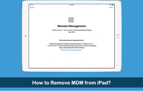 how to remove mdm from ipad