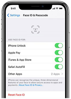 reset face id to fix iphone requiring passcode to enable face id