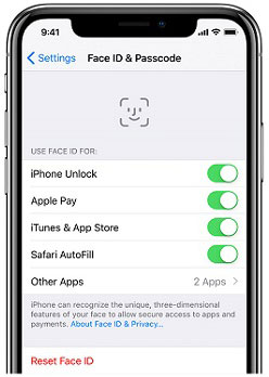 reset face id