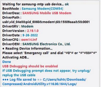 how to fix easy flashing enable adb failed