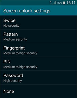 how to unlock samsung galaxy s5 using backup pin