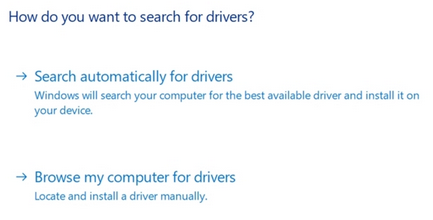 search automatically for drivers