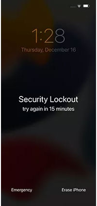 bypass iphone passcode without computer via security lockout mode