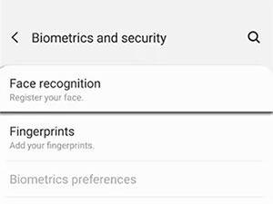 how to set up facial recognition on android