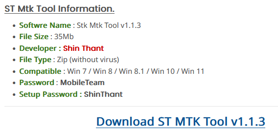 download st mtk tool