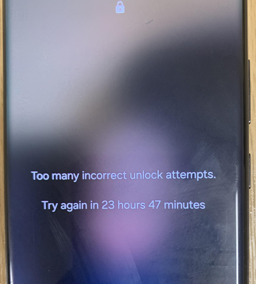 too many incorrect unlock attempts samsung