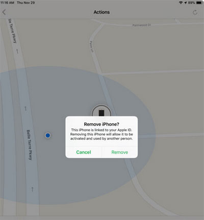 how to turn off find my iphone from another device