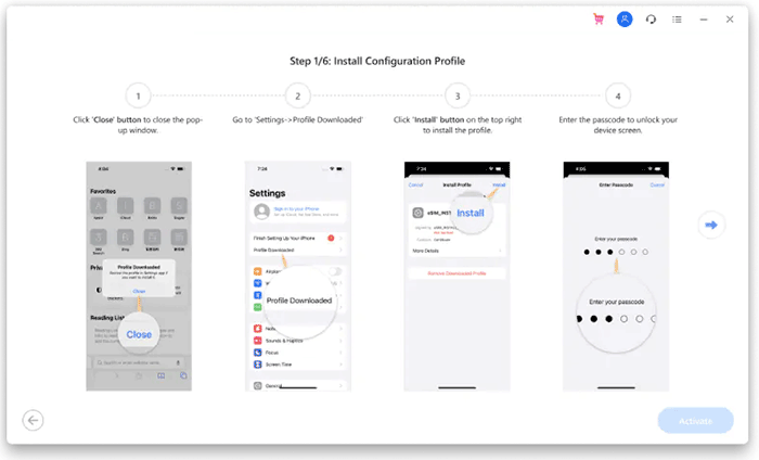 install configuration profile