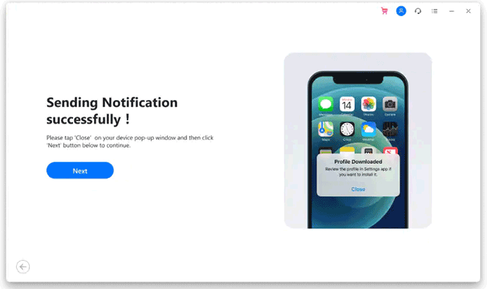 sending notification successfully