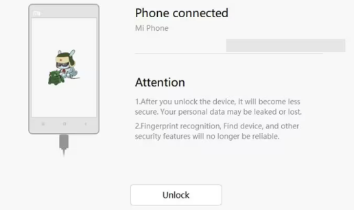unlock bootloader on xiaomi via mi unlock tool