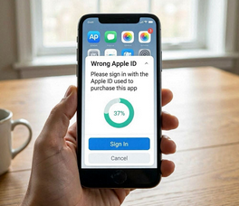 apple id wrong when updating apps