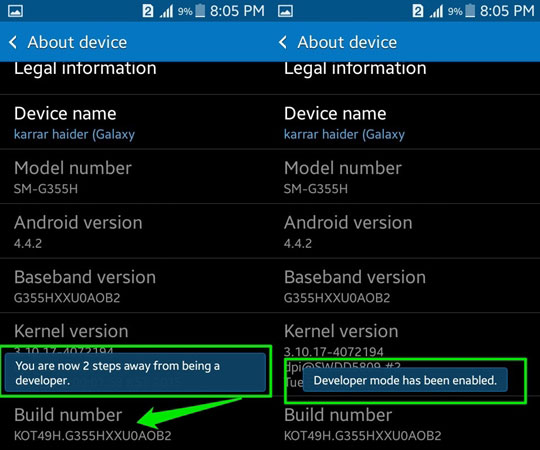 hide root access on android