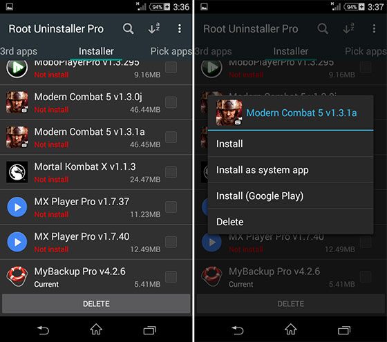 install apps on android