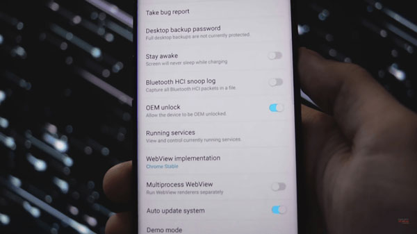 enable oem and usb debugging on samsung s8